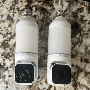 Wyze White Smart Bulb Cameras